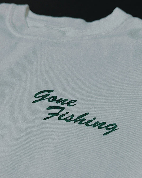 Gone Fishing White Unisex T-Shirt