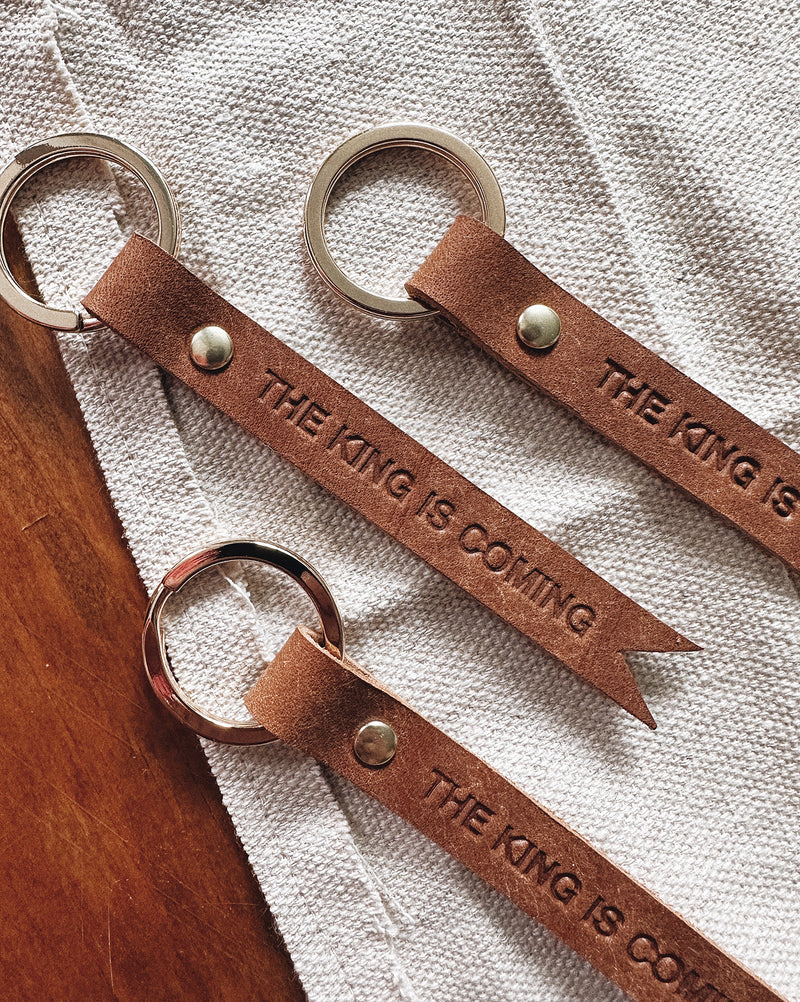 M1 Leather x PUSH The King is Coming Handcrafted Leather Keychain