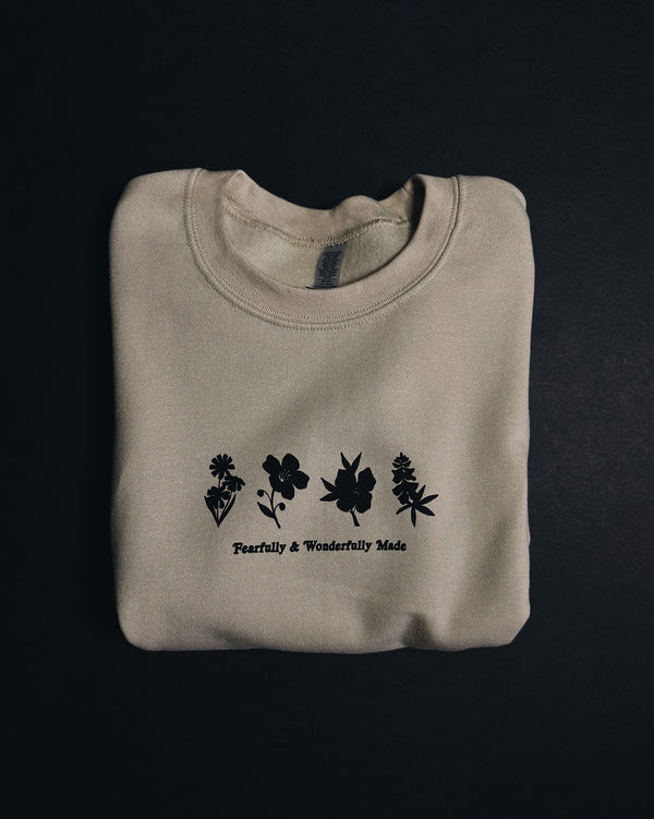 Fearfully and Wonderfully Made Desert Tan Unisex Crewneck Sweater