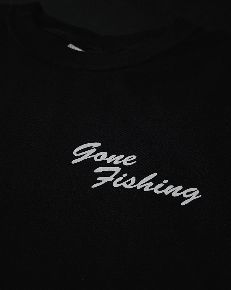 Gone Fishing Black Unisex T-Shirt – Push Project