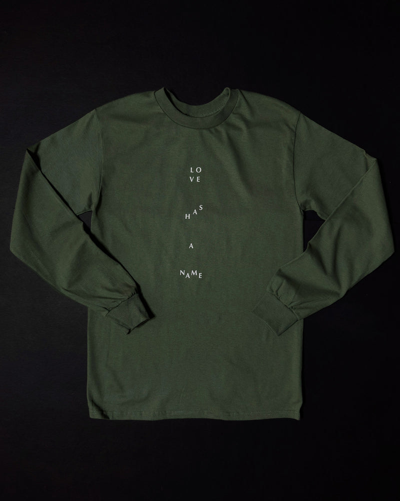Love Has A Name Stone Olive Unisex Long Sleeve T-Shirt