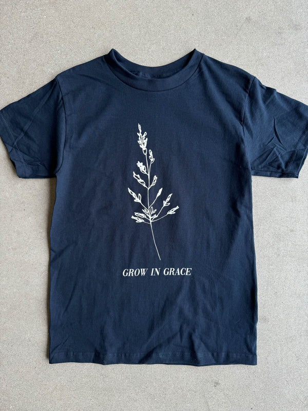 Grow In Grace Navy Blue Market Unisex T-Shirt