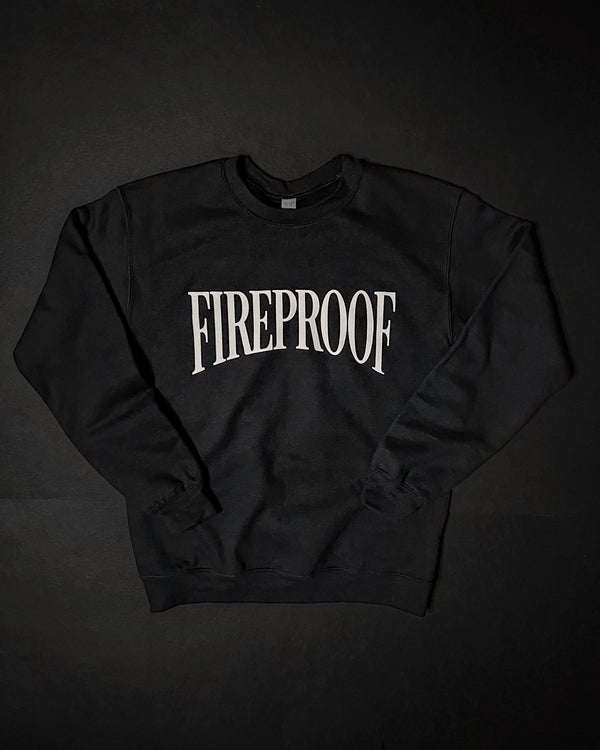 Fireproof Black Unisex Crewneck Sweater