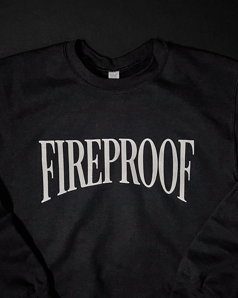 Fireproof Black Unisex Crewneck Sweater