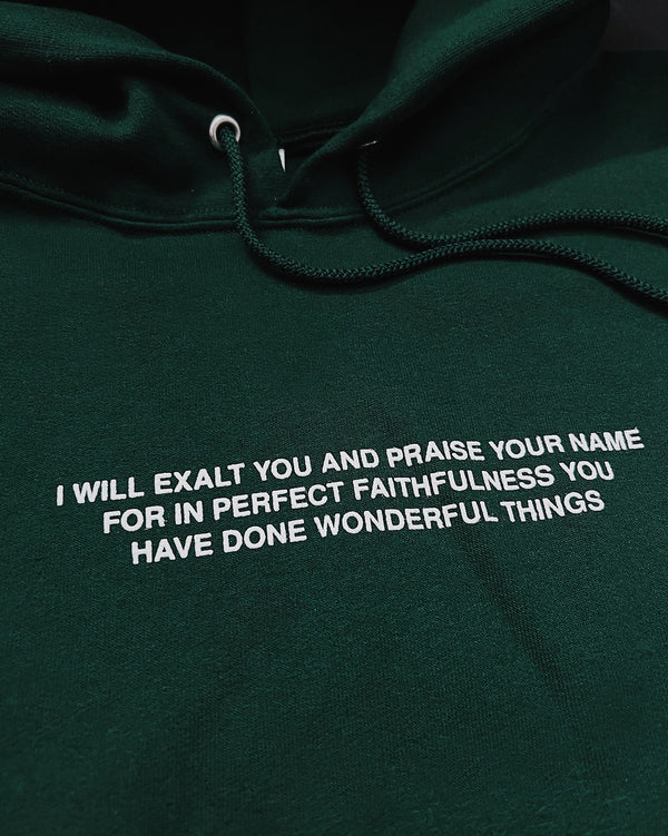 Worship Team Hunter Green Unisex Hoodie Sweater
