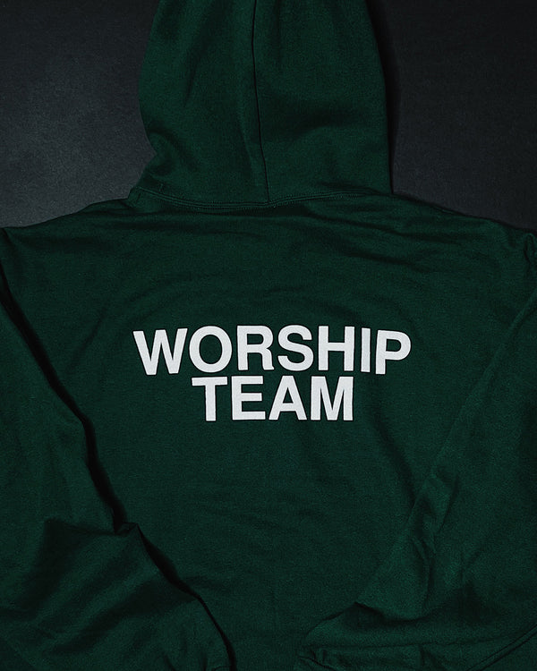 Worship Team Hunter Green Unisex Hoodie Sweater