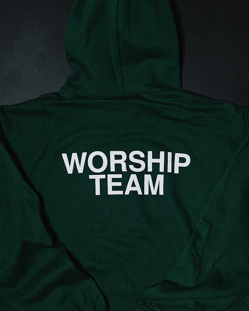 Worship Team Hunter Green Unisex Hoodie Sweater