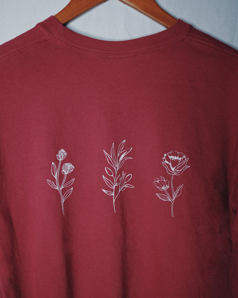 Consider the Wildflowers Raspberry Unisex T-Shirt