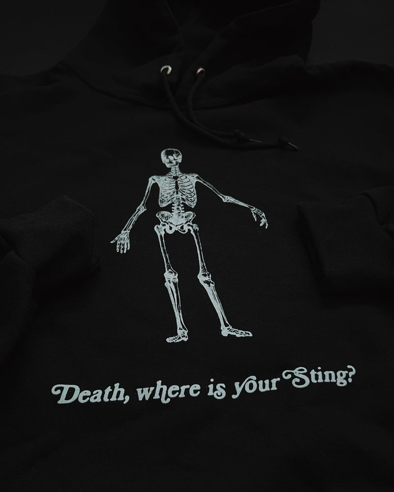 Death Where is Your Sting Black Unisex Hoodie Sweater