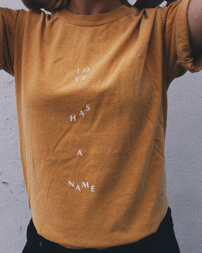 Love Has A Name Honey Yellow Unisex T-Shirt