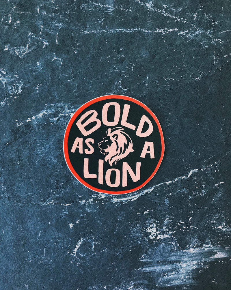 Bold as a Lion Sticker