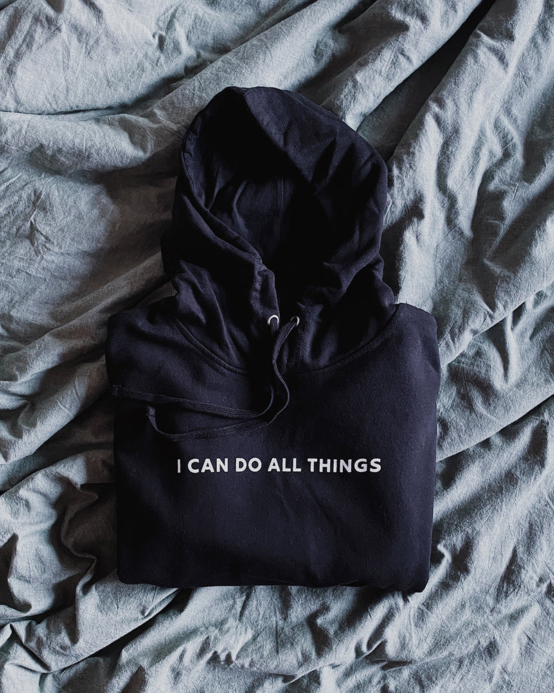 I Can Do All Things Black Unisex Hoodie Sweater